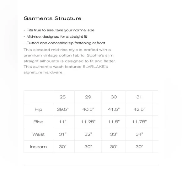 NWT jeans SLVRLAKE women size 29, cotton blue, hip - 40,5” (no tag anymore) - Picture 13 of 13